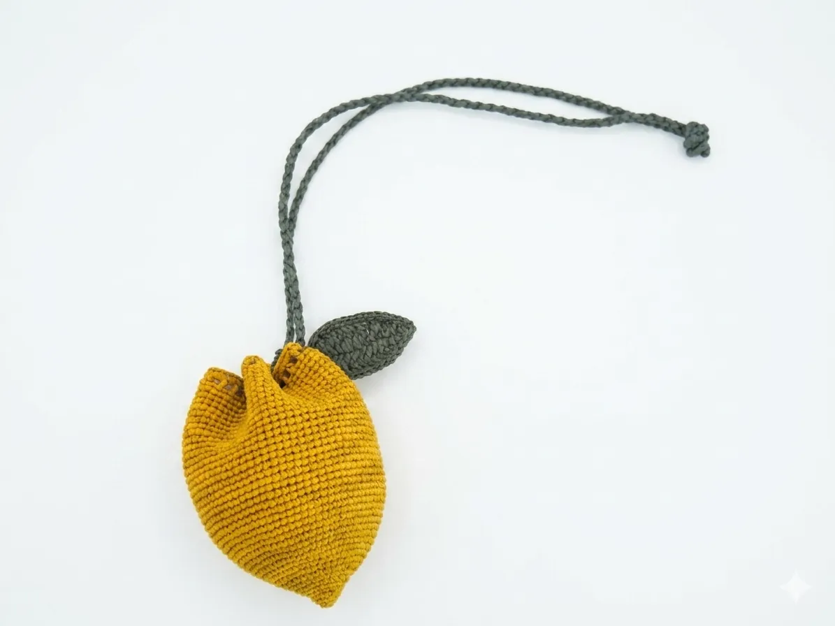 Mains d'artisane crochetant du raphia